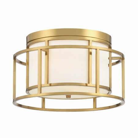 CRYSTORAMA Brian Patrick Flynn For Hulton 2 Light Luxe Gold Flush Mount 9590-LG